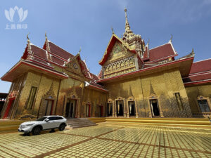 龍婆判 Wat Pailom - 寺廟外牆閃到眼睛打不開