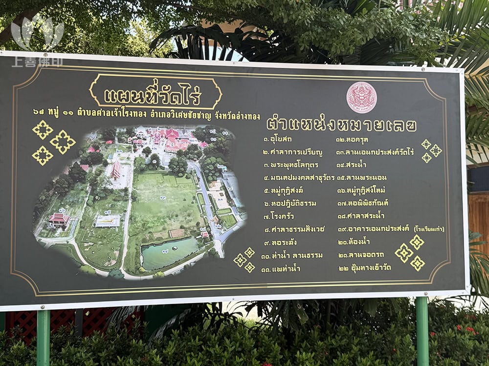寺廟門口的指示版